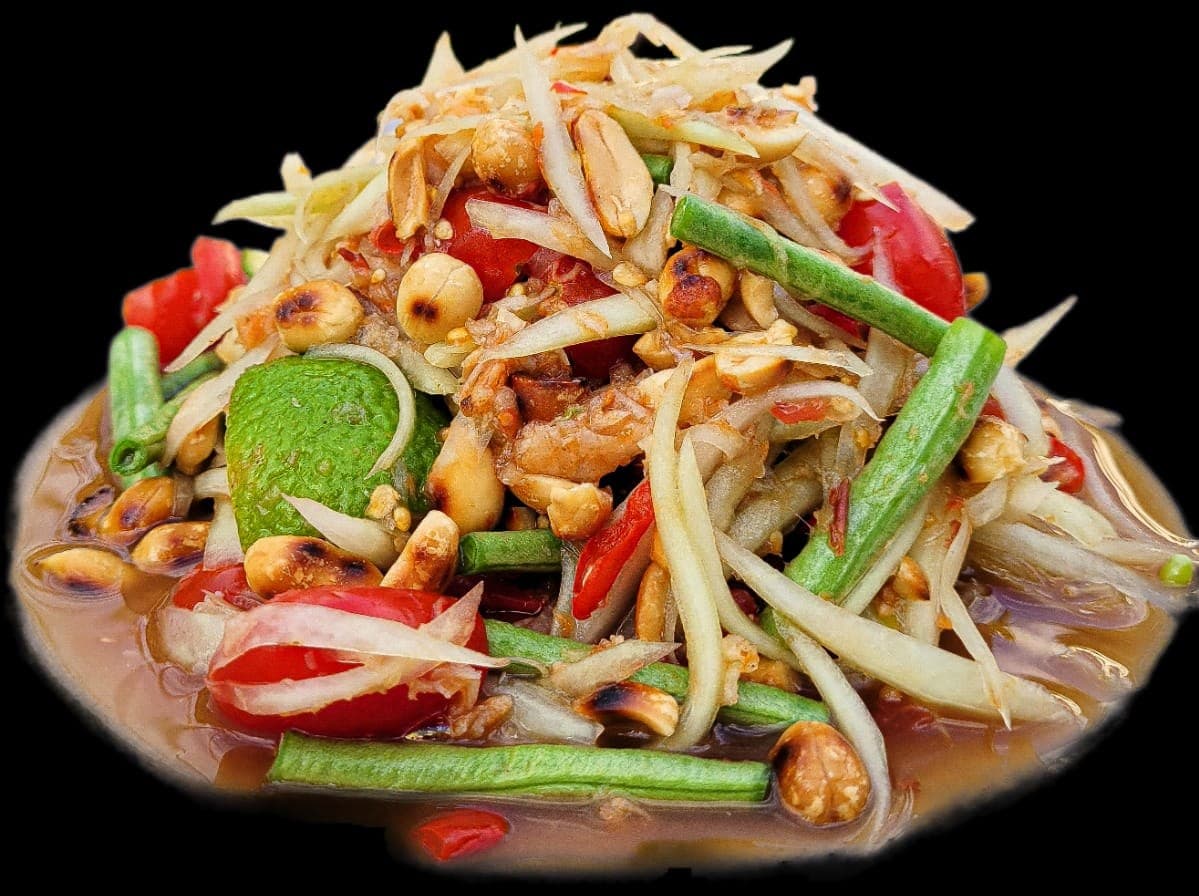 Som Tam, salade de papaye verte aux cacahuètes