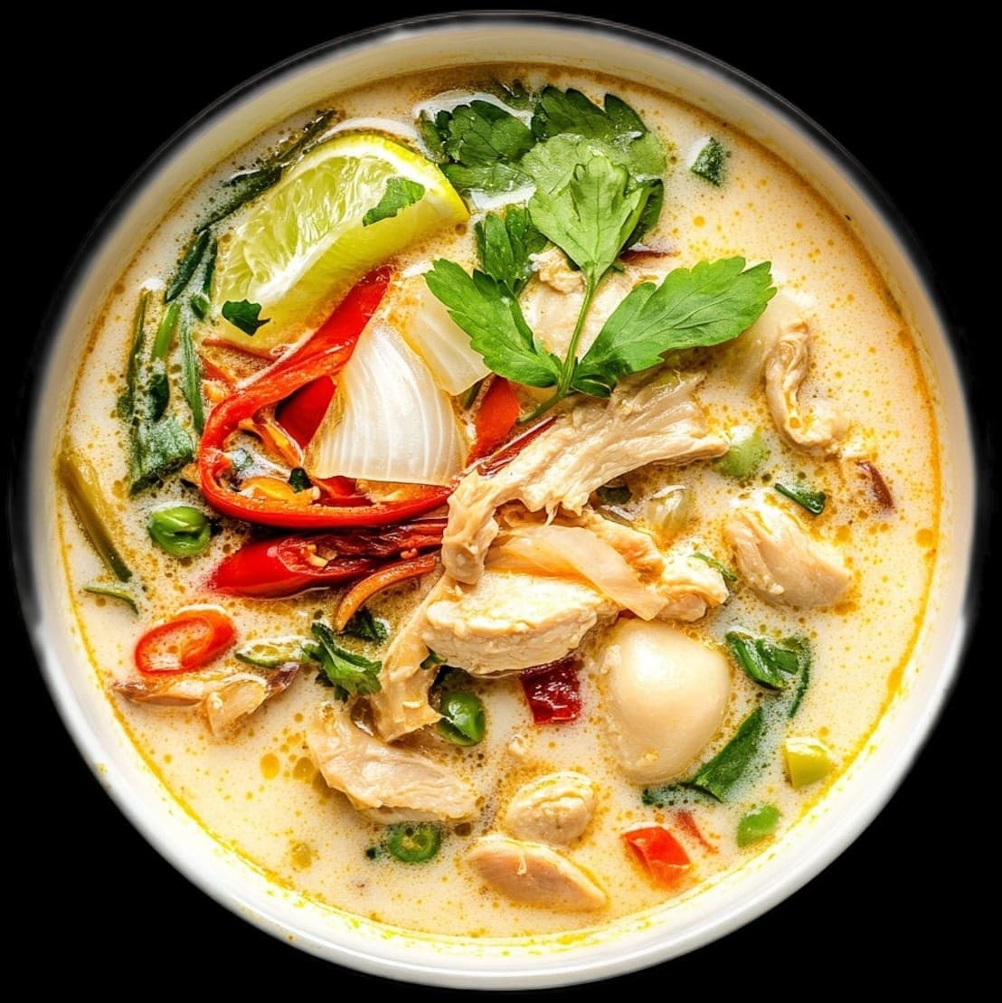 Tom Kha Gai, soupe de poulet au lait de coco