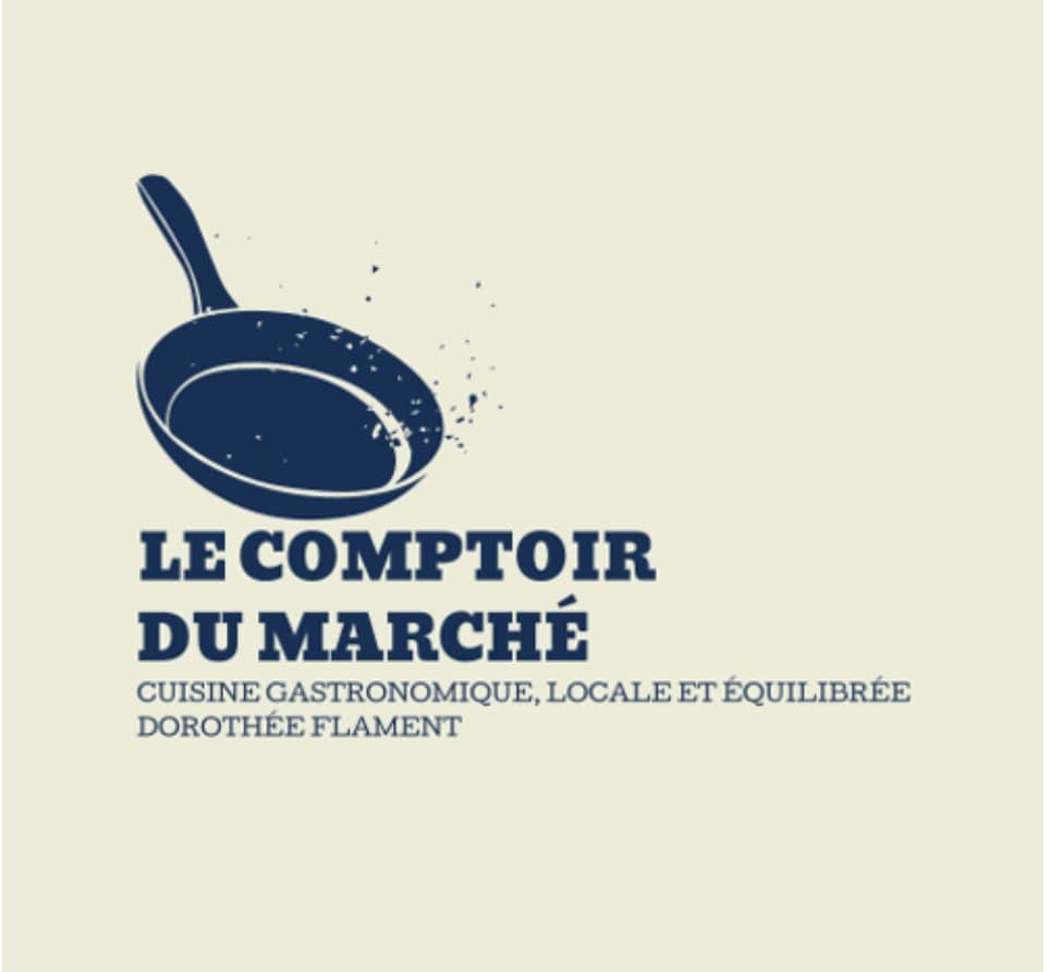 Logo Le Comptoir du Marché, cuisine gastronomique locale et équilibrée par Dorothée Flament